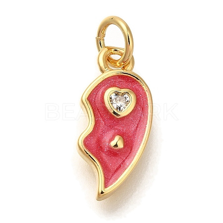 Rack Plating Brass Micro Pave Cubic Zirconia Pendants KK-I720-71G-03B-1