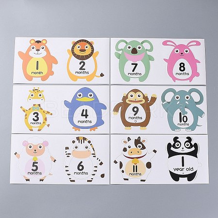 1~12 Months Number Themes Baby Milestone Stickers DIY-H127-B10-1