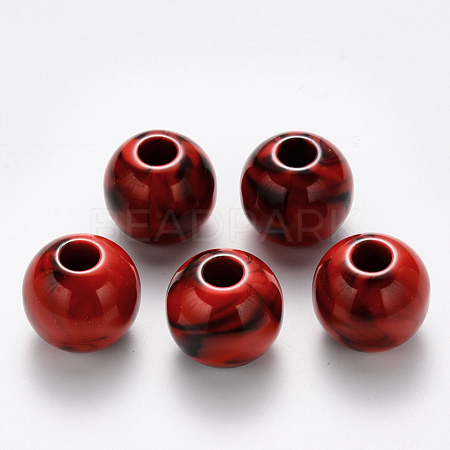 Acrylic Large Hole Beads OACR-R074-03A-06-1