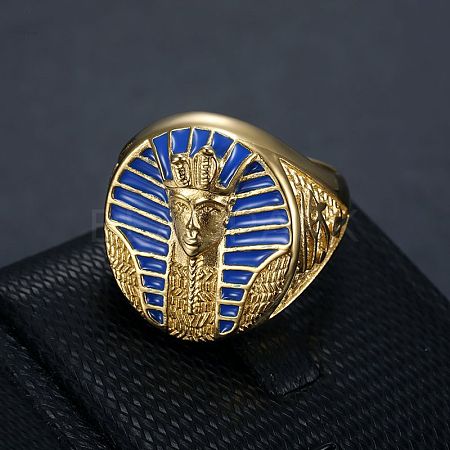 304 Stainless Steel and Enamel Finger Rings for Men FS-WGE3B17-04-1