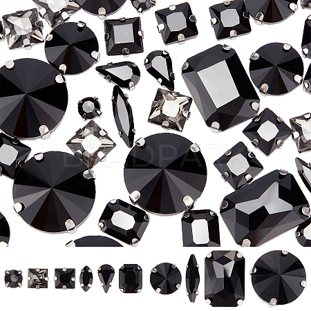100Pcs 10 Style Sew on Rhinestone RGLA-PH0001-15-1