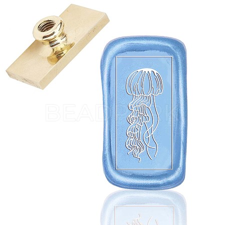 Wax Seal Brass Stamp Head AJEW-WH0215-004-1