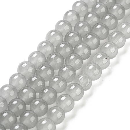 Imitation Jade Glass Beads Strands DGLA-S076-8mm-30-1