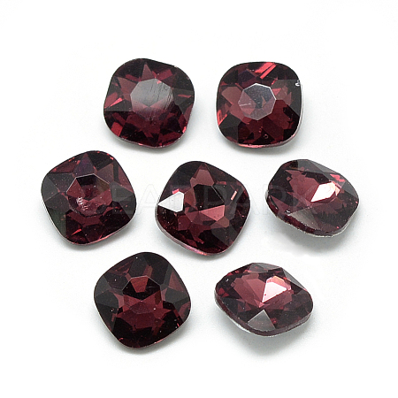 Pointed Back Glass Rhinestone Cabochons RGLA-T032-10x10mm-18-1