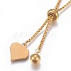 304 Stainless Steel Pendant Necklaces NJEW-P252-05G-3