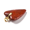Natural Red Jasper Pendants G-E570-01G-02-3