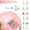 130Pcs 13 Colors Glass Pendants PALLOY-TAC0194-4