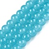 Baking Paint Imitation Jade Glass Round Bead Strands DGLA-Q021-6mm-07-1