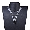 Petal Acrylic Beads Pendant Necklaces NJEW-JN02415-4