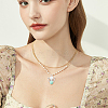 Acrylic & Alloy Pendant PALLOY-CA00010-6