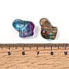 Baking Paint and Golden Metal Enlaced Glass Beads GL-CBA1477-22-3