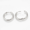 Tarnish Resistant 201 Stainless Steel Hoop Earrings X-MAK-R021-15mm-2