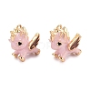 Brass Micro Pave Clear Cubic Zirconia Pendants KK-Q074-20G-1
