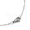 201 Stainless Steel Bunny Pendant Necklaces NJEW-T009-JN027-1-40-3
