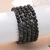 Natural Larvikite Bead Stretch Bracelets X-BJEW-K212-A-046-2