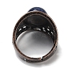 Natural Lapis Lazuli Oval Adjustable Rings RJEW-K271-06R-23-4