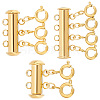 3Pcs 3 Styles 304 Stainless Steel Slide Lock Clasps STAS-UN0042-03B-1