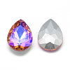 Pointed Back Glass Rhinestone Cabochons RGLA-T017-10x14mm-04-2