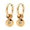 304 Stainless Steel Clear Cubic Zirconia Hoop Earrings for Women EJEW-K328-02G-4