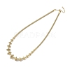 304 Stainless Steel Irregular Twisted Chain Spiral Bib Necklaces for Women NJEW-B127-01G-04-2