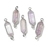 Natural Amethyst Faceted Double Terminal Pointed Hexagon Connector Charms G-G181-04P-02-1