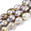 Natural Baroque Pearl Keshi Pearl Beads Strands PEAR-S019-02B-1