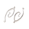 Textured Brass Connect Charms KK-CBAD6B8-02P-2