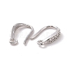 Brass Micro Pave Clear Cubic Zirconia Ear Hooks ZIRC-P100-05P-2