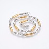 Men's 304 Stainless Steel Bar Link Chain Necklaces NJEW-P218-01C-1