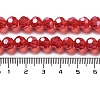 Electroplate Transparent Glass Beads Strands EGLA-A035-T8mm-A01-4