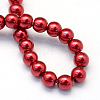 Baking Paint Pearlized Glass Pearl Round Bead Strands X-HY-Q003-4mm-51-4