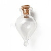 Teardrop Glass Cork Bottles Ornament LS-AJEW-A039-01B-2