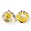 Transparent Epoxy Resin Pendants LS-CRES-N025-11C-2