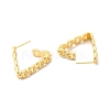 Rack Plating Brass Triangle Stud Earrings for Women EJEW-F308-07G-2