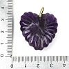 Natural Amethyst Carved Pendants G-C276-01G-03-3