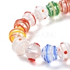 Round Handmade Clear Lampwork Beads Strands LAMP-G150-02D-4