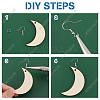 SUNNYCLUE DIY Moon Drop Earring Making Kits DIY-SC0018-65-4