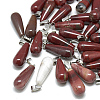 Natural Red Jasper Pendants G-T081-10-1