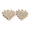 Brass Micro Pave Cubic Zirconia Charms KK-R152-20G-1