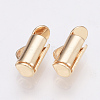 Brass Slide On End Clasp Tubes KK-Q747-11B-KC-1