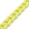 Handmade Opaque Acrylic Curb Chains X-AJEW-JB00662-08-3