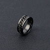 304 Stainless Steel Rotatable Chain Finger Rings for Men FS-WG60CA3-38-1