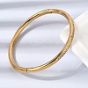 304 Stainless Steel Micro Pave Cubic Zirconia Hinged Bangles for Women BJEW-D408-30G-5