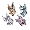 4Pcs 4 Styles Printed Acrylic Pendants MACR-FS0001-75-3