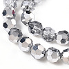 Transparent Electroplate Glass Beads Strands EGLA-A035-T6mm-M01-3
