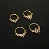 316L Surgical Stainless Steel Micro Pave Clear Cubic Zirconia Hoop Nose Rings WG1C8D8-01-3