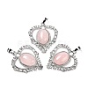 Natural Rose Quartz Pendants G-I322-04P-12-1