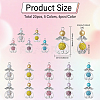 Acrylic & Polymer Clay Rhinestone Beads Pendant PALLOY-CA00005-2