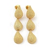 Rack Plating Brass Teardrop Dangle Stud Earrings EJEW-K263-19G-1