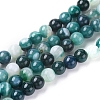 Natural Striped Agate/Banded Agate Beads Strands G-G582-6mm-48-1